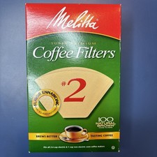 New Melitta Super Premium Coffee Filters 2 - 100 Natural Brown Cone Filters