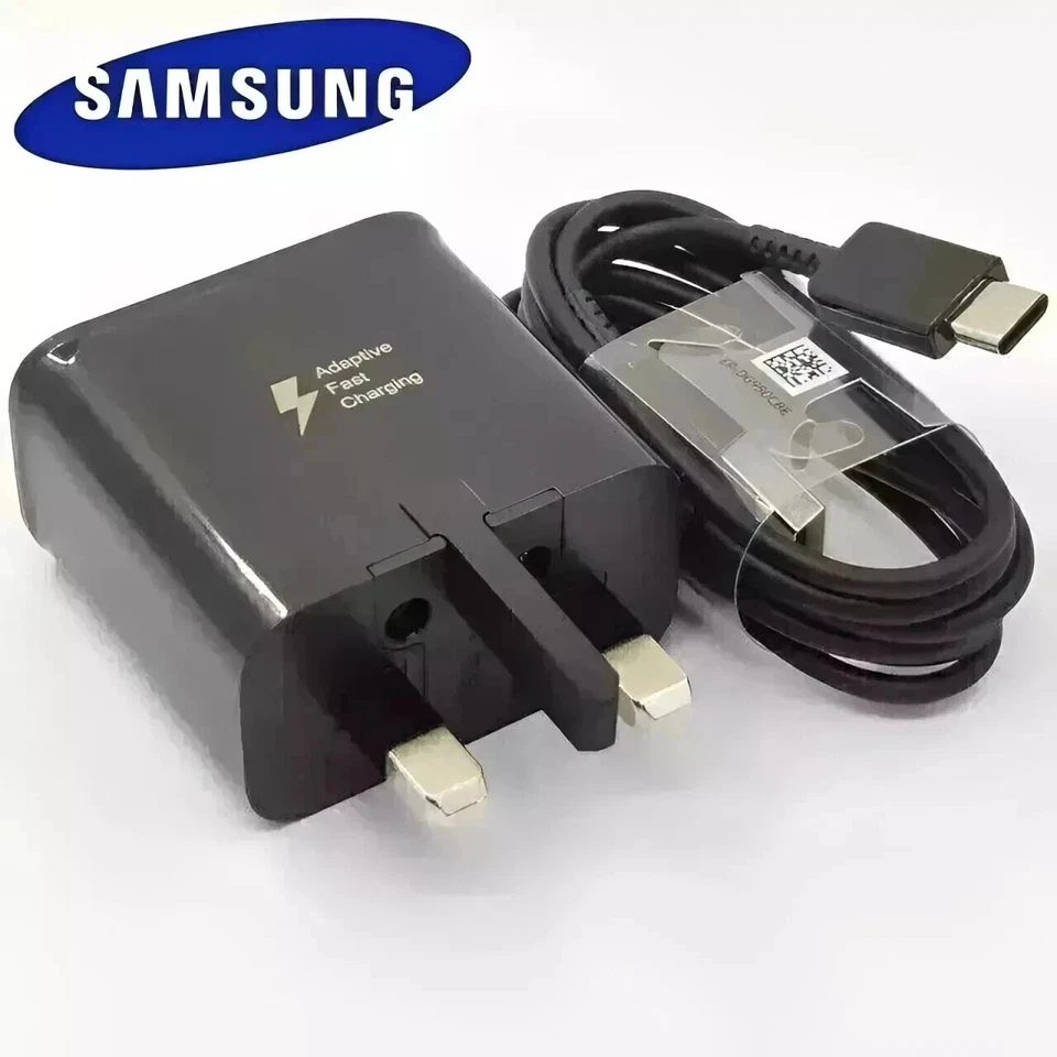 For Samsung Galaxy Phones Fast Charger Adapter Plug & Type C USB Charging Cable - Image 2 of 4