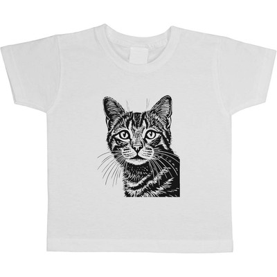 Kinder-/Kinder-T-Shirts Baumwolle ''Katzenportrait'' (TS043168)