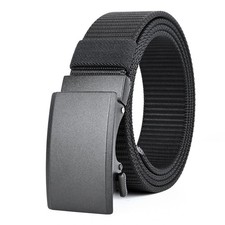 Men Plus Size Ratchet Belt 47''-71'' Black Nylon Casual Adjustable Cut To Fit