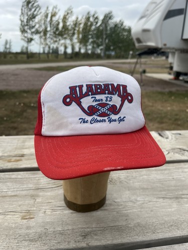 Vintage Alabama Tour 83 The Closer You Get Mesh Trucker Hat