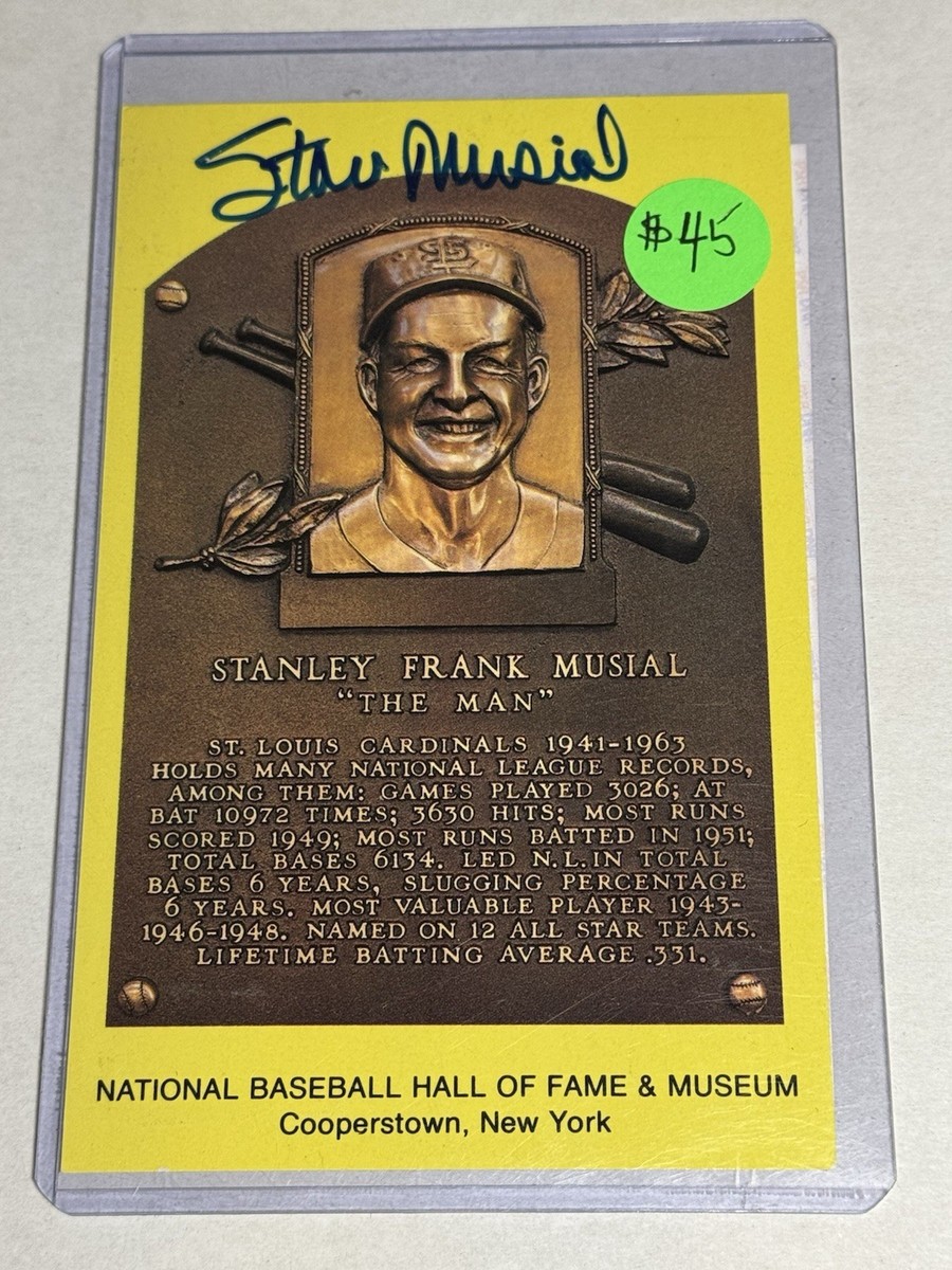 Stan Musial HOF Postcard Signed Blue Ink JSA L23510 SGC B 41377 | eBay