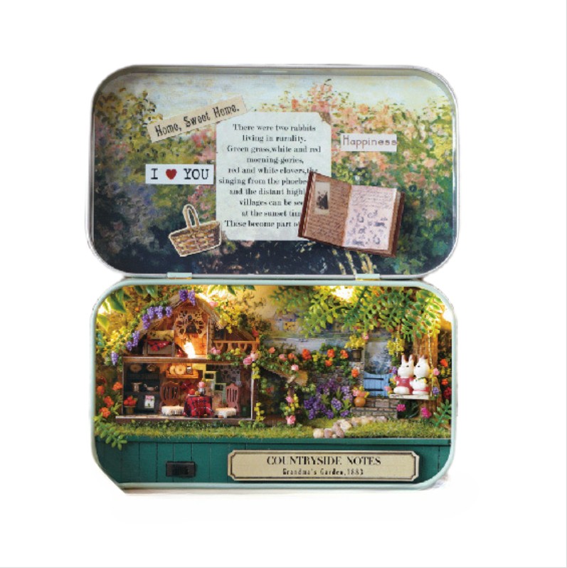 Model Led Lights Miniature Box Theatre Creative Gift Us