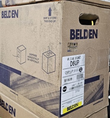 Belden Cat6 Plenum Ethernet Cable - D6UP004U100 Yellow