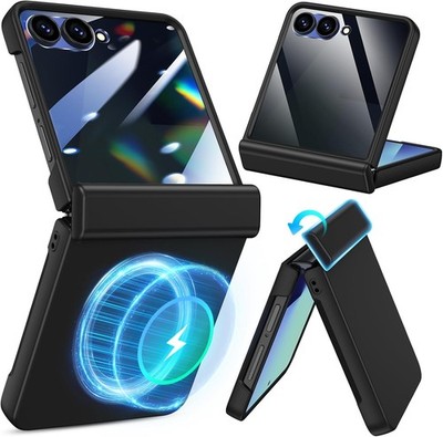 Magnetic for Samsung Galaxy Z Flip 7 Case with Built-in Privacy Screen Protector