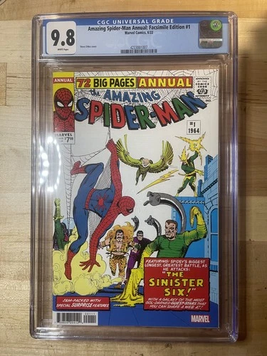 AMAZING SPIDER-MAN ANNUAL 1 FACSIMILE CGC 9.8 MARVEL COMICS
