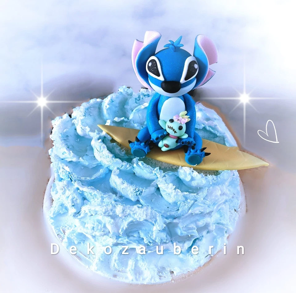 Stitch Engel inspiriert Figuren Deko Tortendeko Geburtstag Cake Topper Fondant - Bild 3 von 4