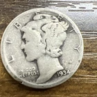 1934-D MERCURY SILVER DIME ACTUAL Coin Get Today & Save Upgrade Your Collection