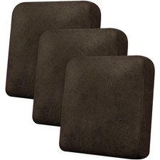 Imnopqr Couch Cushion Covers Leather-Look 3PC Stretch 3 Sofa, Coffee
