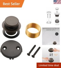 Sturdy 2-Hole Oil Rubbed Bronze Bath Tub Drain Kit with Easy Installation
