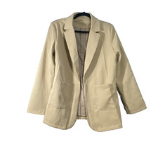 Women's Dressy Blazer Light Tan Color Size Large