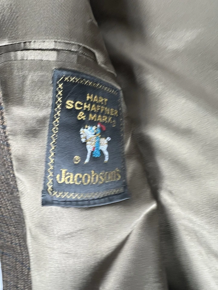 Blazer Abrigo Deportivo Traje Chaqueta DE COLECCIÓN HART SCHAFFNER MARX Para Hombres 42S Cuadros TWEED Foto 2 de 4