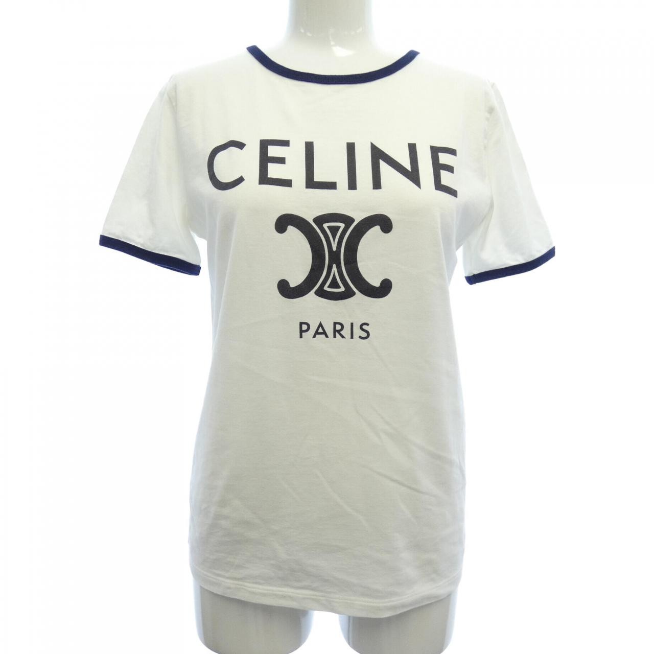 Authentic Celine Paris Triomphe T-shirt 2X872671Q #230-000-100-0220