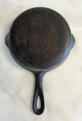 Griswold 709 A Cast Iron Skillet No. 3 Small Logo
