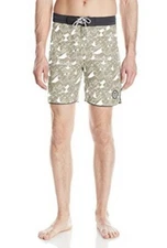 New Drift the 7 Seas Mens Board Shorts Swim Trunks Retro Floral Sz 32 34 36 38