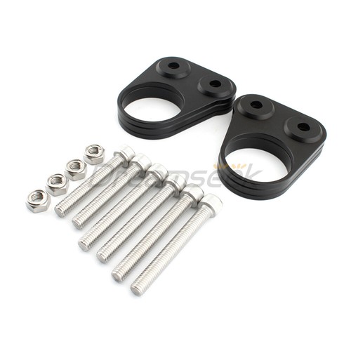 Pair Handlebar Riser Spacer Mount for Suzuki GSX1300R 08-20 Clamp Adapter Black - Picture 4 of 11