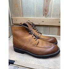 Rockport Hydro-Shield Tan Leather Moc Toe Waterproof Boots Mens 9 M UK 8.5 EU 42