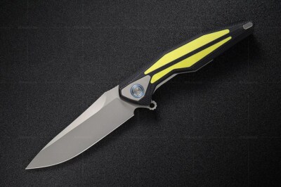 RKTULAYBFG Rike Knife Tulay 154CM Bead Blasted Blade Black/Fluorescent Green G10