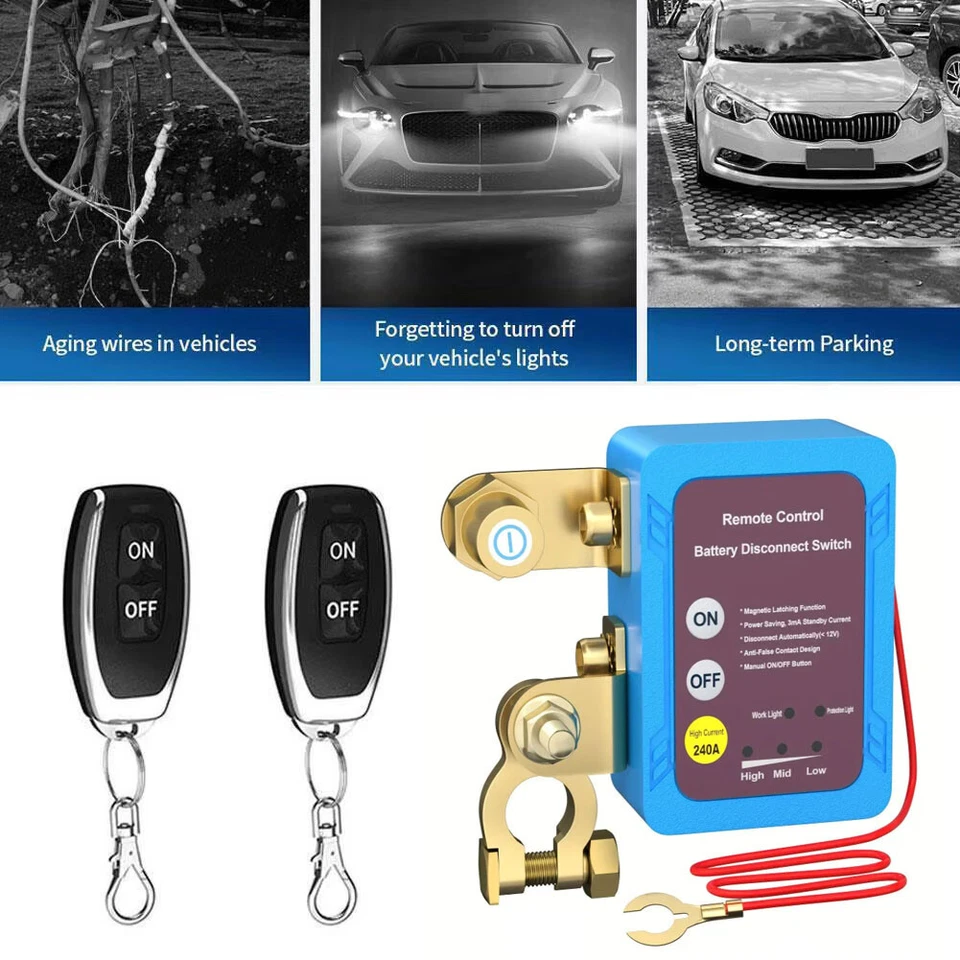 Interruptor de desconexión de batería de apagado automático 240A para automóvil  Foto 4 de 4