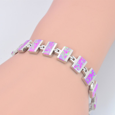 Vikoly Blue/White/Orange/Pink Round 925 Sterling Sliver Fire
