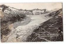 Switzerland Vintage RPPC Real Photo Furkastrasse View From Hotel Belvédère