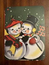Christmas Decor Holiday VINTAGE STYLE Die Cut Cardboard 4 X 6  