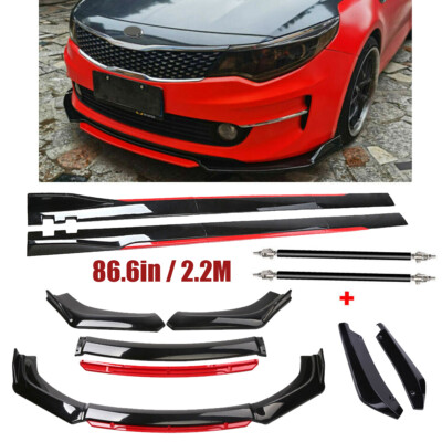 For Kia Optima Front Bumper Lip Spoiler Splitter Body Kit Side Skirt Gloss Black