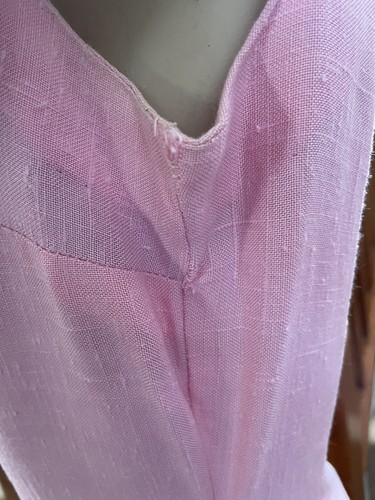 True Vintage 1960s D L Barron Texturised Cotton/Linen Applique Dress Sm - Picture 9 of 14