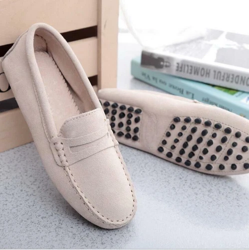 Women‘s Slip Loafers pumps on Moccasins leather Suede Ladies Shoes Flats Driving - Bild 2 von 28