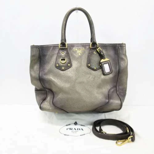 Sac à main authentique PRADA 2 voies sac à main sac à main or utilisé du Japon