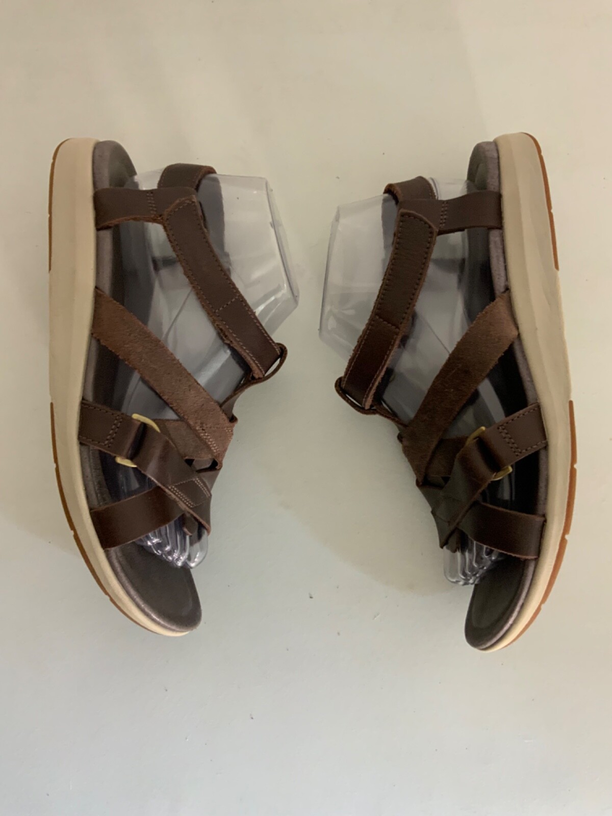 Sandali Merrell donna cinturino shaw US 9 marrone staffa scarpe in pelle