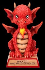 Figurka smoka czerwona - Co zrobiłby smok - dekoracja smoka kolekcjoner fantasy