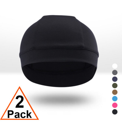 2Pcs Men Women Skull Cap Quick Dry Sweat Beanie Hat Jogging Cycling Cap US Stock