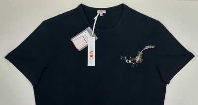 Authentizität garantiert Versace schwarzes T-Shirt, Damen XXL Passformstil. Brandneu mit Etikett