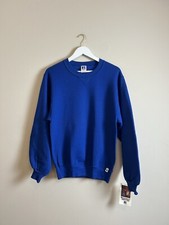 Vintage 90s Deadstock Russell Athletic Crewneck Sweatshirt Blue S NWT Made In US