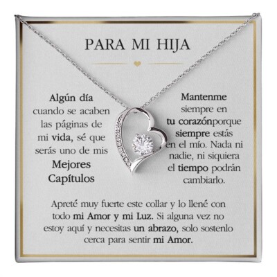 A Mi Hermosa Hija, Collar De Amor Eterno,Regalos Para Madre De Navidad Para Niña