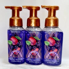 3 Wild Berry & Plum Gentle Foaming Hand Soap Bath & Body Works 8.75 fl