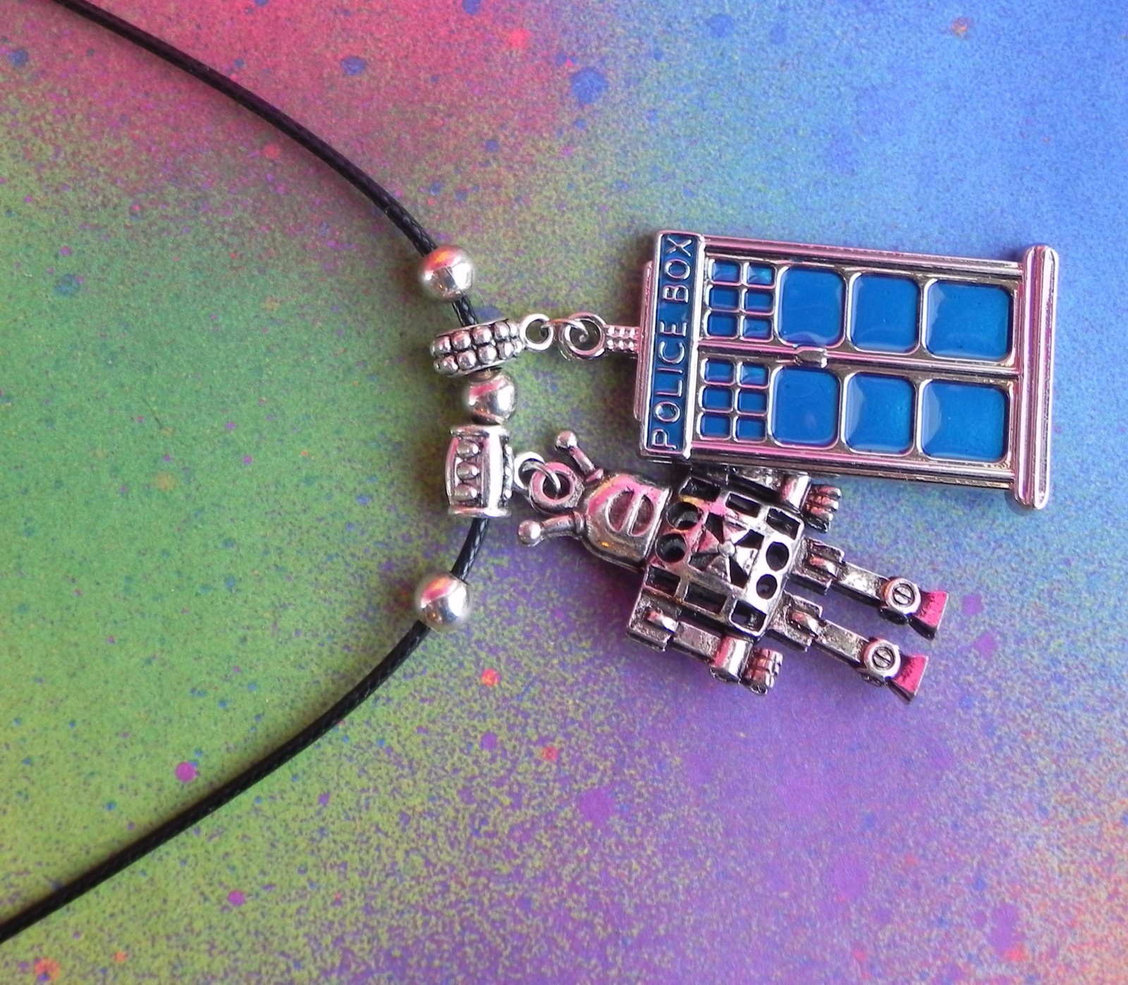 DR WHO TARDIS Necklace BBC TV DOCTOR BLUE CALL BOX CYBERMEN PENDANT ...