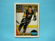 1987/88 O-PEE-CHEE NHL HOCKEY CARD #80 CRAIG SIMPSON ROOKIE NM SHARP!! 87/88 OPC