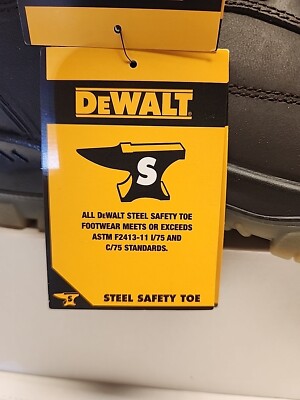 DeWalt Safety Work Shoes Steel Toe ASTM F2413-18 Men’s Size 12 Black Yellow DEWALT Hayes Men main image 2