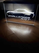 DODGE CHALLENGER SRT LED NEON WHITE LIGHT SIGN 8x12