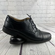 Chaps Dress Shoes Men's Size 12 W Black Leather Oxford Cap Toe 96-26844 Lace Up