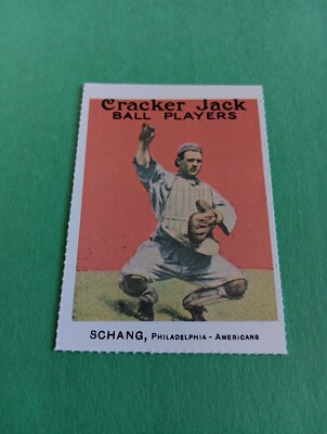 1982 DOVER BASEBALL REPRINT 1914 CRACKER JACK #58 WALTER SCHANG FREE ...