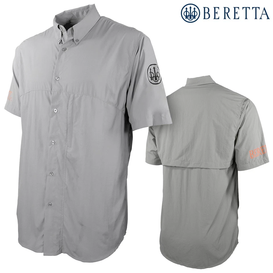 Beretta Buzzi Shooting S/S Shirt (M)- Lt. Grey - Image 3 of 3