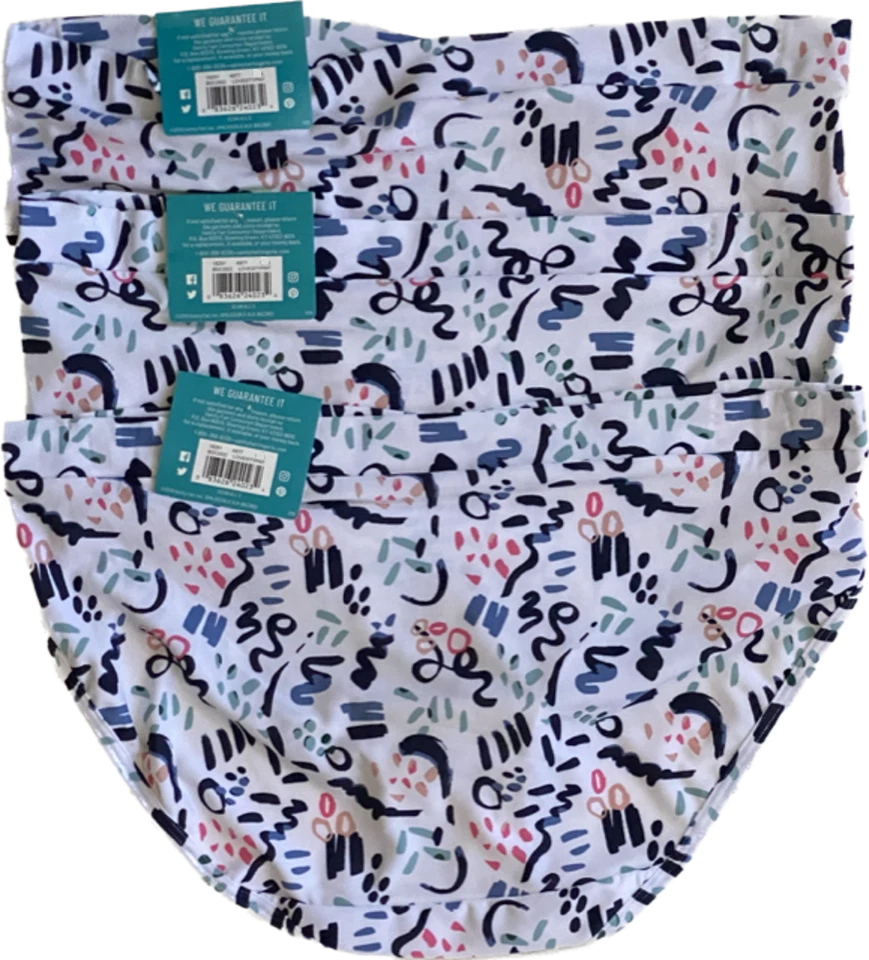 3 Prs Vanity Fair Beyond Comfort Stretch Bikini 18291 Love Story Print 5-6-7-8 - Image 2 of 4