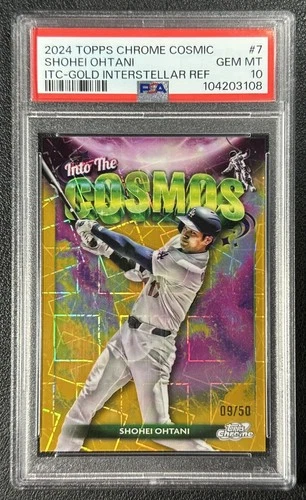 SHOHEI OHTANI PSA 10 2024 TOPPS COSMIC CHROME INTO COSMOS GOLD REFRACTOR 9/50