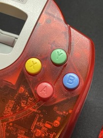 Sega Dreamcast Clear Red Controller + Matching Memory Card HKT-7700