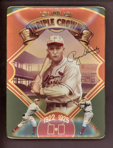 1997 BRADFORD EXCHANGE ROGERS HORNSBY TRIPLE CROWN PLATE 526625 (KYCARDS)