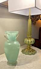 1950 Scavo Murano Art Glass Vase H: 11.5" Italy