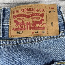 Vintage Levis 501 Jeans Men 40x30 Blue Straight Button Medium Wash USA Tag 42x30